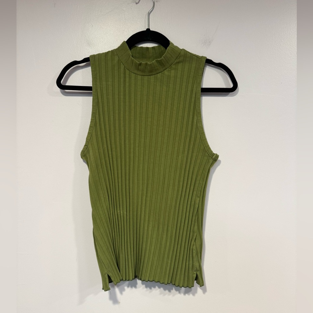 Olive Green Sleeveless Ribbed A New Day Tank Top